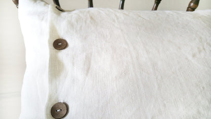 Linen Body Pillow cover with buttons