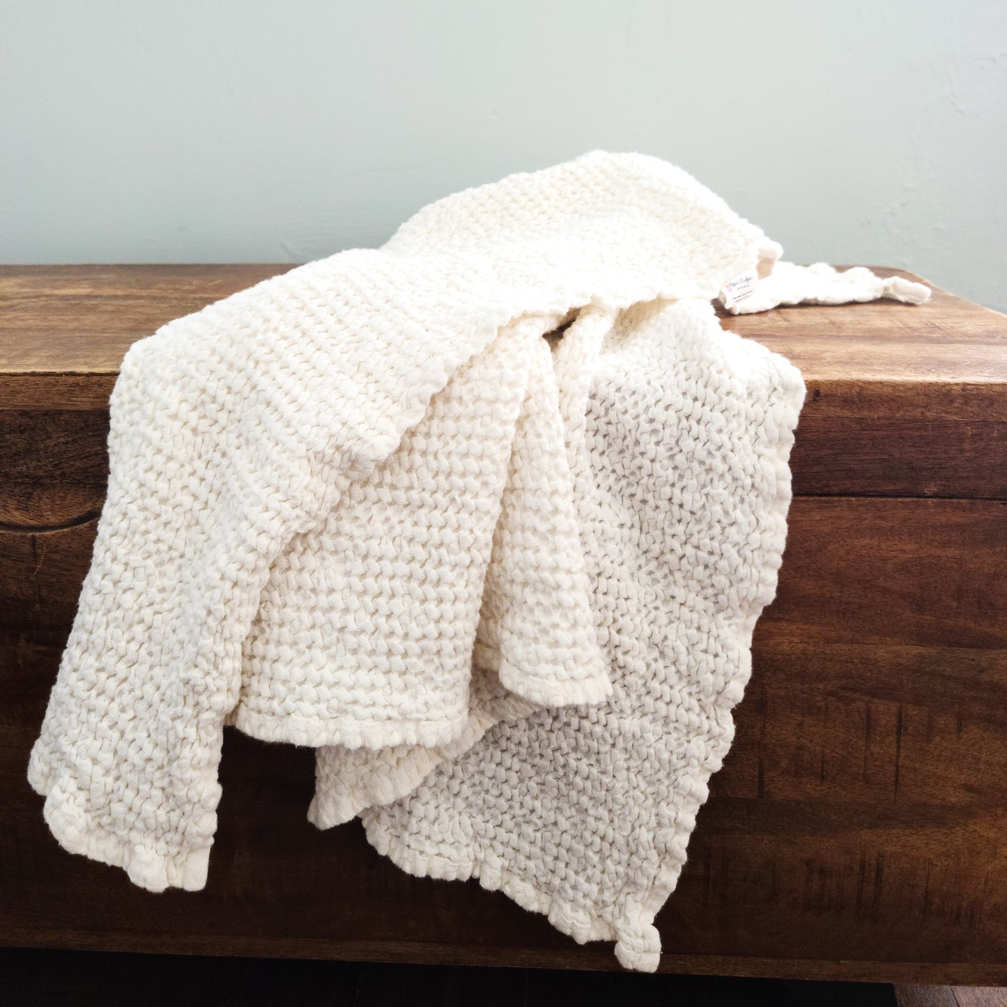 Waffle Linen Blend Bath Towel