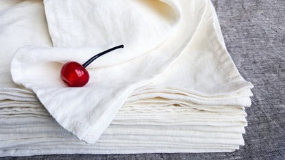 Bulk Linen Napkins in Warm White