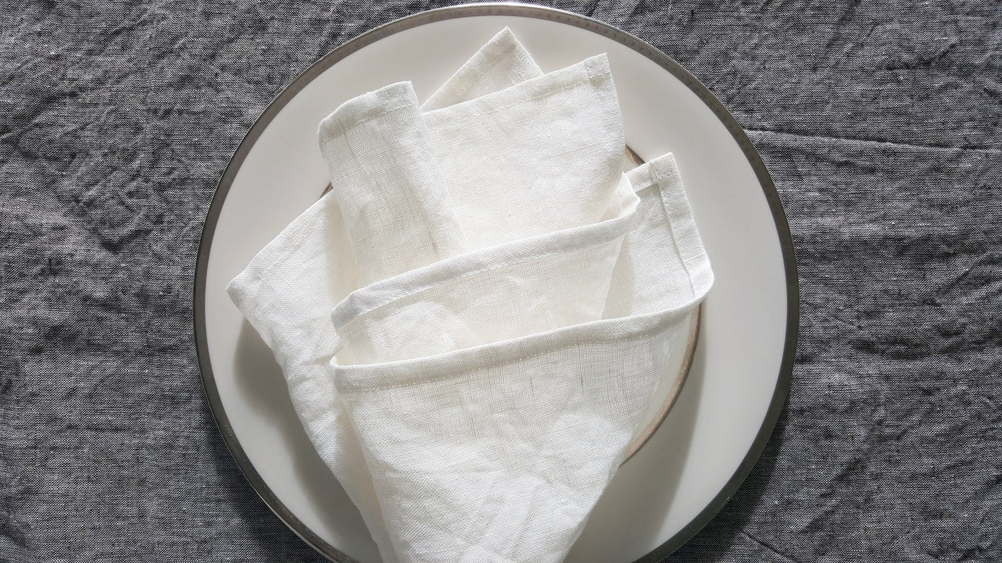 Bulk Linen Napkins in Warm White